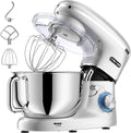 Küchenmaschine CHeflee, Teigmaschine 2000W Knetmaschine, Mit 6.2L EdelstahlschüSsel,6 Geschwindigkeit Reduzierte GeräUsche, Mit RüHrbesen, RüHrhaken