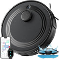 Staubsauger 140Min, LEFANT M2 Roboter mit No-Go-Zonen, Saugroboter mit Wischfunktion 6000Pa, 2.4G, 5GHz Wi-Fi, Mehrstufiges Mapping, in Schwarz