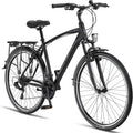 Fahrrad, Licorne Bike Trekking Bike in 28' für Herren Jungen Damen und 21 Gang Schaltung Citybike Life M-V-ATB
