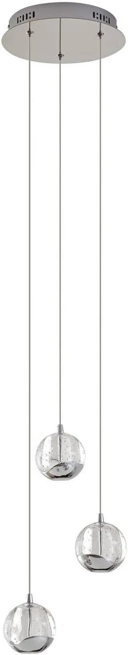 Hängeleuchte Esszimmer Leistung 15W Hängelampe Wohnzimmer Schlafzimmer Esszimmerlampe Pendellampe Lucande LED, Esstisch Pendelleuchte Glas chrom