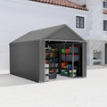 Carport Aufun, Wasserdichtes Lagerzelt mit PE-Dach, UV-beständig Winterfest Unterstand für Auto, LKW, Farbe Grau, Zeltgarage 3x4m, SUV, Boot