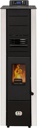 PELLET ITALIA Colonna STUFE A, Leistungsstufen 24 Monate Weiß, PELLET ITALIA Colonna 10 KW