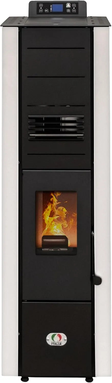 PELLET ITALIA Colonna STUFE A, Leistungsstufen 24 Monate Weiß, PELLET ITALIA Colonna 10 KW