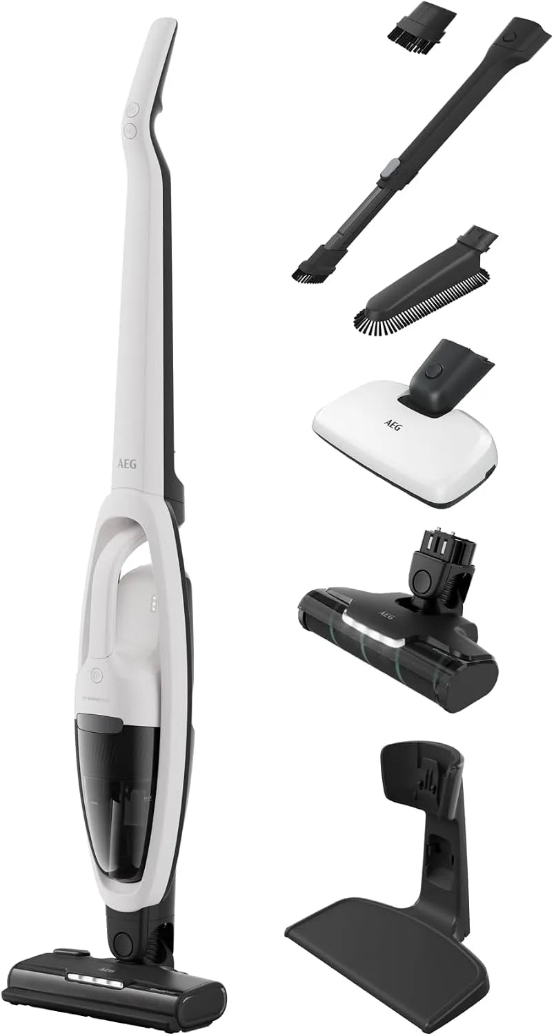AEG Akku-Staubsauger HYGIENIC 5000 2in1 AS52H212XN, Akku-Laufzeit: bis zu 50 Min., Cordless Cleaner kabellos, in Shell White Weiß