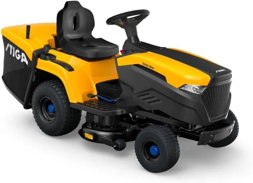 Stiga Rasenmäher 584e, Spannung 48V 40Ah Li-Ion, 3 Schnittmodi & Schnellladegerät, Estate Rasentraktor 84 cm, Akku mit Mulchfunktion