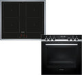 Siemens Induktionskochfeld PQ521DB2ZM iQ500 HE578BBS4, Einbau-Herd-Set, Maße 60 x 60 cm, EM645CQB6E, Pyrolyse Selbstreinigung und Backautomatik