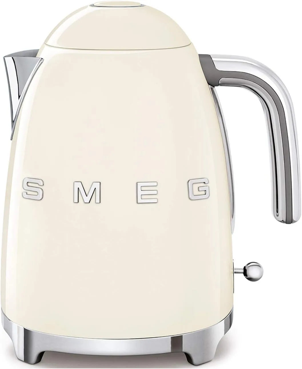 Smeg Wasserkocher KLF03CREU, Fassungsvermögen 1.7L, Automatische Abschaltung bei 100°C, 2400W Leistung, Soft-Opening-Kannenverschluss, Creme