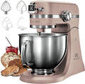 Electrolux Knetmaschine aus Edelstahl EKM5570, Motor 1200 W und 10 Geschwindigkeitsstufen, Maße 360 x 370 x 210 mm, Sand, mit Schneebesen und Deckel