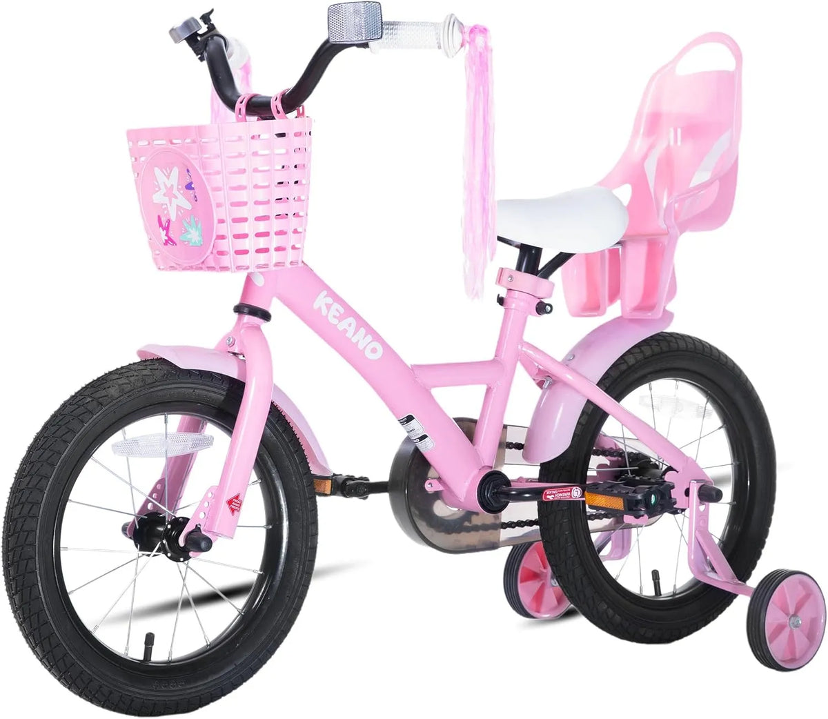 Fahrrad, Rosa, KEANO JOYSTAR Zinnia 14 Zoll Kinderfahrrad für Mädchen von 3-5 Jahren