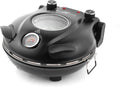 Pizzaofen 420 °C KLAIF Elektrischer, Leistung 1200 W, 31 cm Keramik-Pizzastein, Kompakter Pizzaofen für Zuhause, Modell LM-in Schwarz