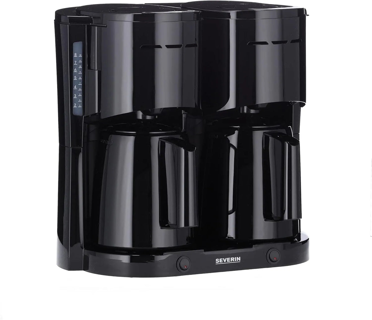 Severin Kaffeemaschine KA 9315, für bis zu 16 Tassen, ansprechende Filtermaschine mit 2 Isolierkannen, Duo-Filterkaffeemaschine mit Thermokanne