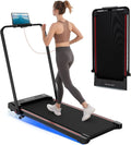 Zuhause Klappbar Laufband für, 4 in 1 Laufband & Walking Pad 1-12 km/h, Fernbedienung, Leistung 1400W Leiser Motor, mit 3-Stufen Steigung