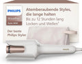Philips Modell, WavePro Styler, 360°-Shaping-Technologie für langanhaltende Styles 9000 BHB968/10, Seidenweiß, mit Kosmetiktasche
