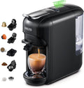 Kaffeemaschine MK-606, 19 Bar Heiß, 7 Wasserstufen, kompatibel mit K-Cup, DG, Büro, Cafelffe 5-in-1 Einzelportionskapsel, 44 mm ESE Pods & Boden
