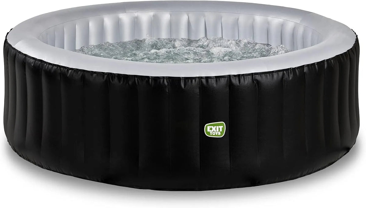Whirlpool EXIT Toys Silver Classic, ø204x65cm, für 4 Personen, Fassungsvermögen 140 Luftdüsen, Extra Solide Wände, Aufblasbarer Whirpool Outdoor