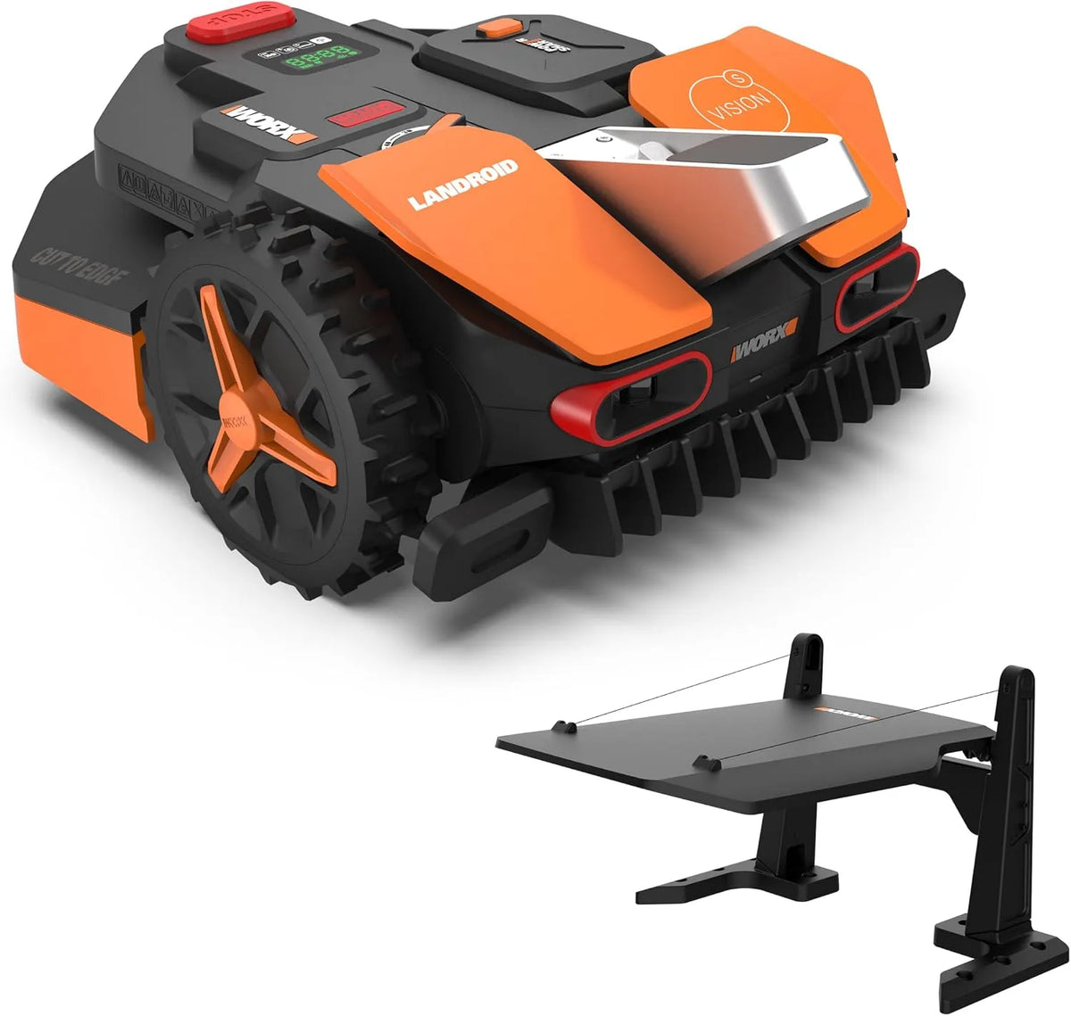 Worx Rasenmäher S250 WR202E WA0825, aktive Hindernisvermeidung mit KI-Technologie, Landroid Vision Mähroboter für Gärten bis 250m²