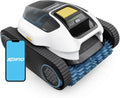 Poolroboter, 210 Min Kabellos Poolsauger, Spino E1 Akku Boden und Wand, Max 21950 LPH, Auto Wasserlinien Parkfunktion, Weiß-Gelb