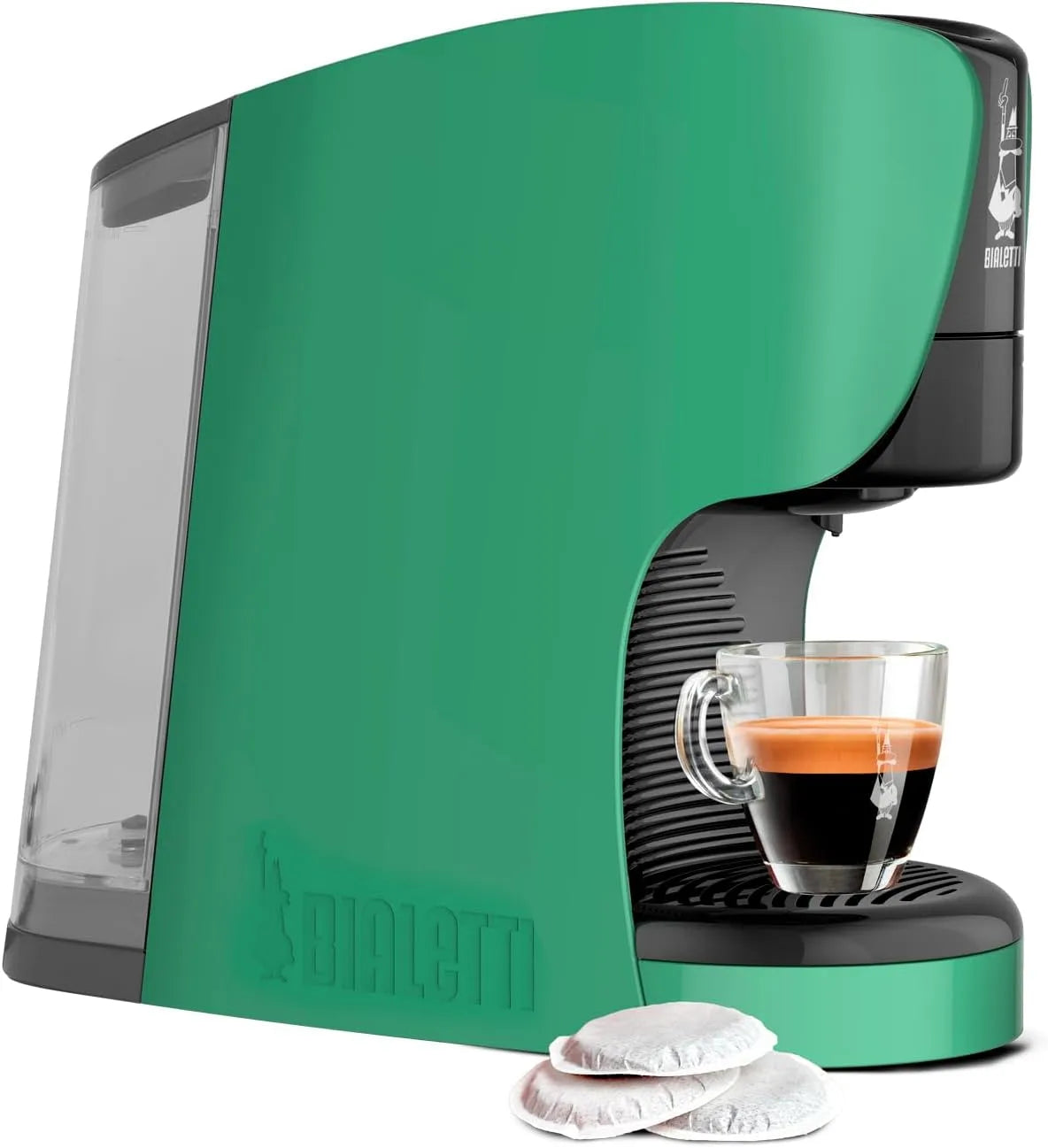 Espressomaschine ESE 100, Bialetti Dama % kompostierbare, recycelter Kunststoff, grün