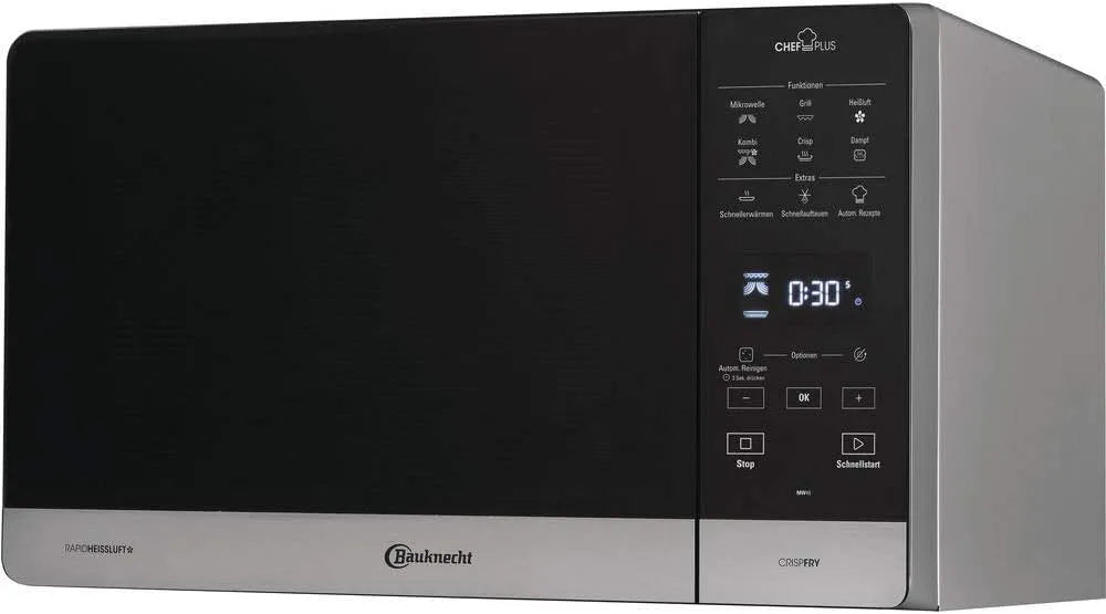 Bauknecht Mikrowelle MW 49 SL, Freistehender Mikrowellen Backofen, 800 Watt, Quarz-Grill 900 Watt, Heißluft 1700 Watt