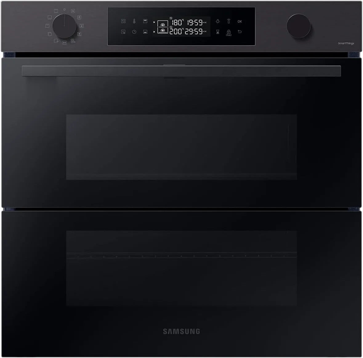 Samsung Backofen NV7B4550UDB/U1, Serie 4, U1 Dual Cook Flex Pyrolyse Black Stainless Steel