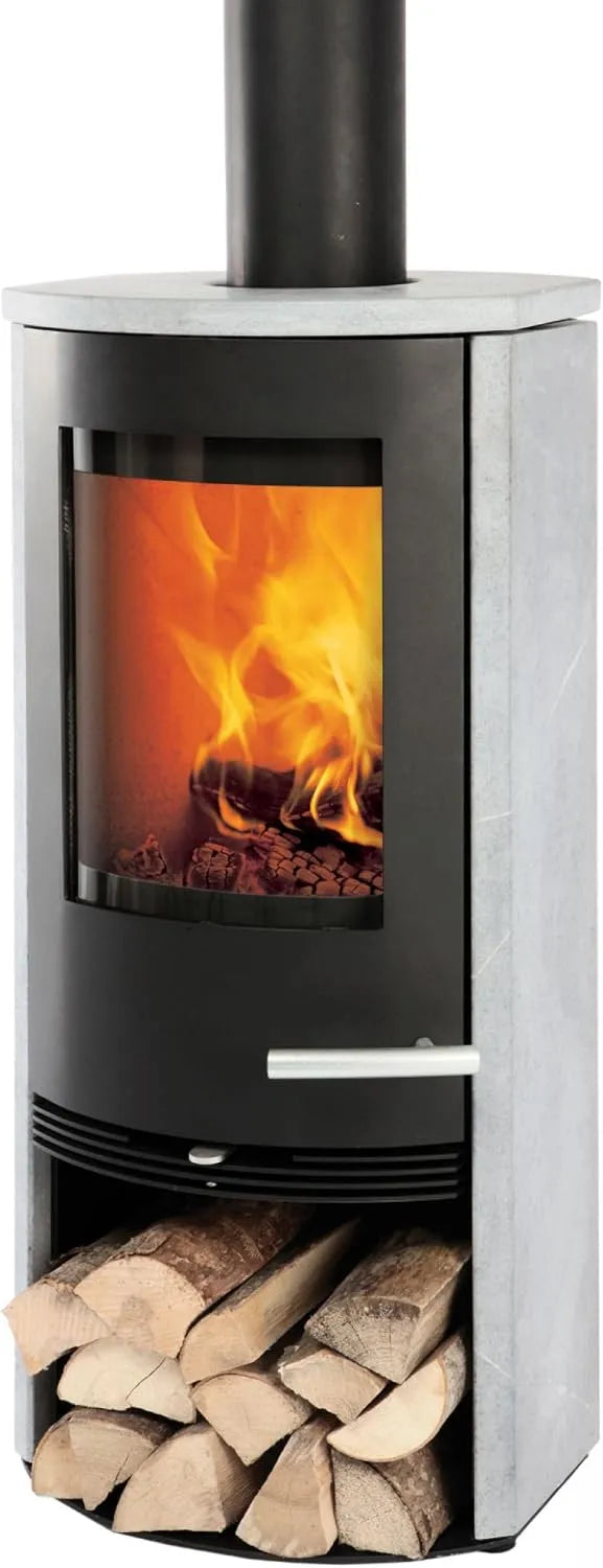 Kaminofen S01-618 TT20S TermaTech, Speckstein, Stahl in Schwarz
