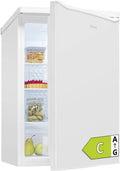 Bomann Kühlschrank VS 7258, Breite 85cm, leise 35dB, Standardkühlschrank 126L, Energieklasse C, weiß, 5 Jahre Kompressor, 0-8°C, 3 Ablagen