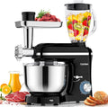 Küchenmaschine 1Universal, 3 in 2000W Multifunktionale Knetmaschine 6-stufige Gescheindigkeit Mixer, Fassungsvermögen 1.5L Saftpresse, mit Fleischwolf