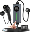 2 Ladekabel Schuko 16A GONEO Typ, Tragbares EV Ladegerät & Notladekabel 230V für Elektroauto & Plug-in Hybrid, Mit FI-Schutz AC, DC
