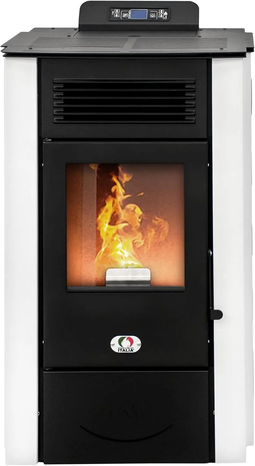 PELLET ITALIA Colorado STUFE A, Leistungsstufen 24 Monate Weiß, PELLET ITALIA Colorado 15 KW