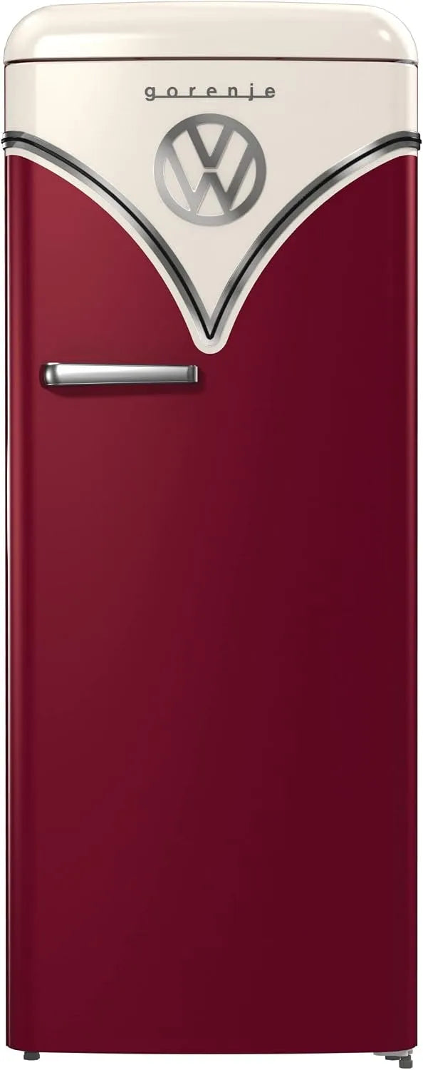 Gorenje Kühl-Gefrierkombination OBRB 615 DR, Kühlteil 225 l, Retro Collection Retro, Schnellkühlfunktion, FastFreeze, Bordeauxrot, Breite 152,5 cm