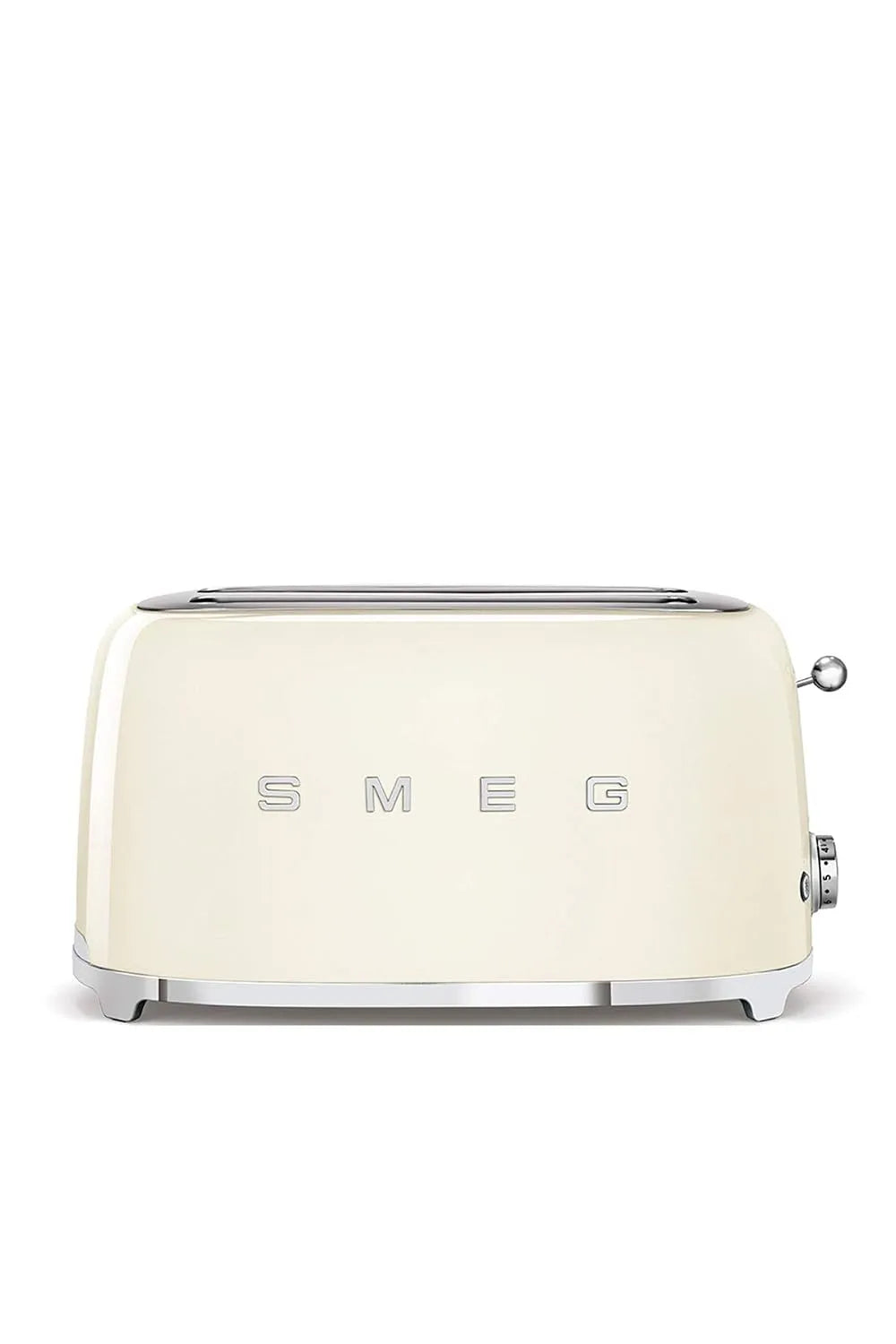 Smeg Toaster TSF02CREU, 2 Schlitze für 4 Scheiben, Leistung 1500W, Heizfunktion, Creme, Maße 2x4, 6 Vergoldungsniveaus, Abtau- und Bagel- Funktion