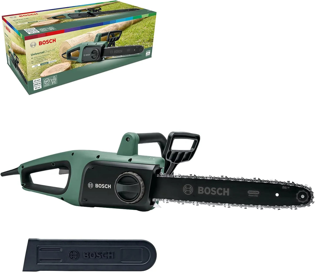 Bosch Kettensäge UniversalChain 35, 1800 Watt, Gewicht: 4,2 kg, Kettengeschwindigkeit: 12 m, im Karton
