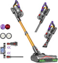 Staubsauger 7-Schicht-Filtra KIPMAX Akku, 50000Pa, Leistung 550W, 70Min,1.5L Kabellos mit Display, Anti-Tangle-Bürste & 2 Duftplatten, Tierhaar