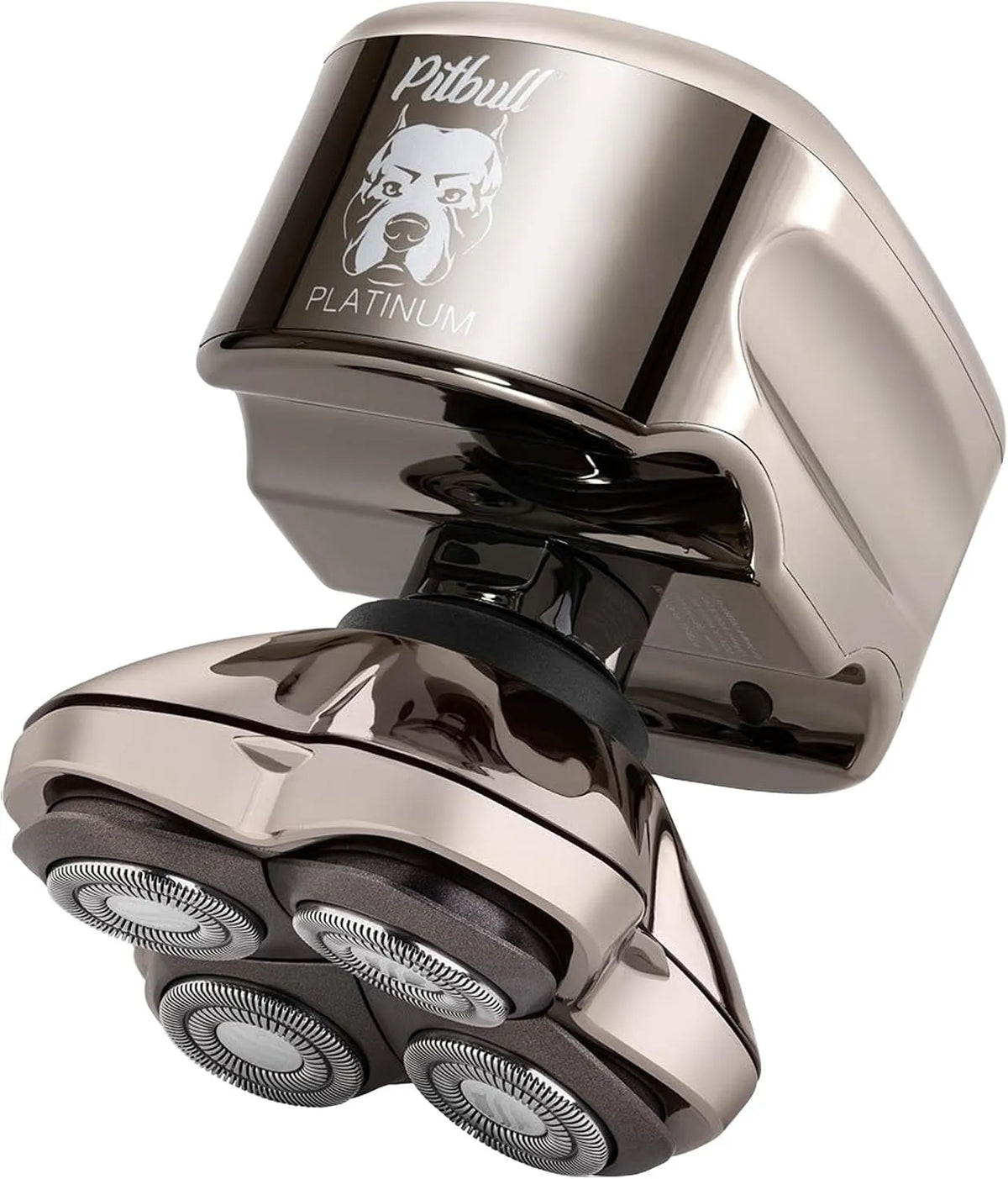 Pitbull Platinum Pro Skull Shaver, Elektrorasierer für Herren, Kabellos, Wiederaufladbar, Nass & Trocken, Ergonomisch für Glatzen