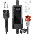 Modell Wallbox mit APP CEE-16A IX1 dé Mobile, 7 m, 3-phasig, 6–16 A, Spannung 400V auf Typ 2 mit Einstellbarer Ladeleistung, mit Traveller Set, PHEV