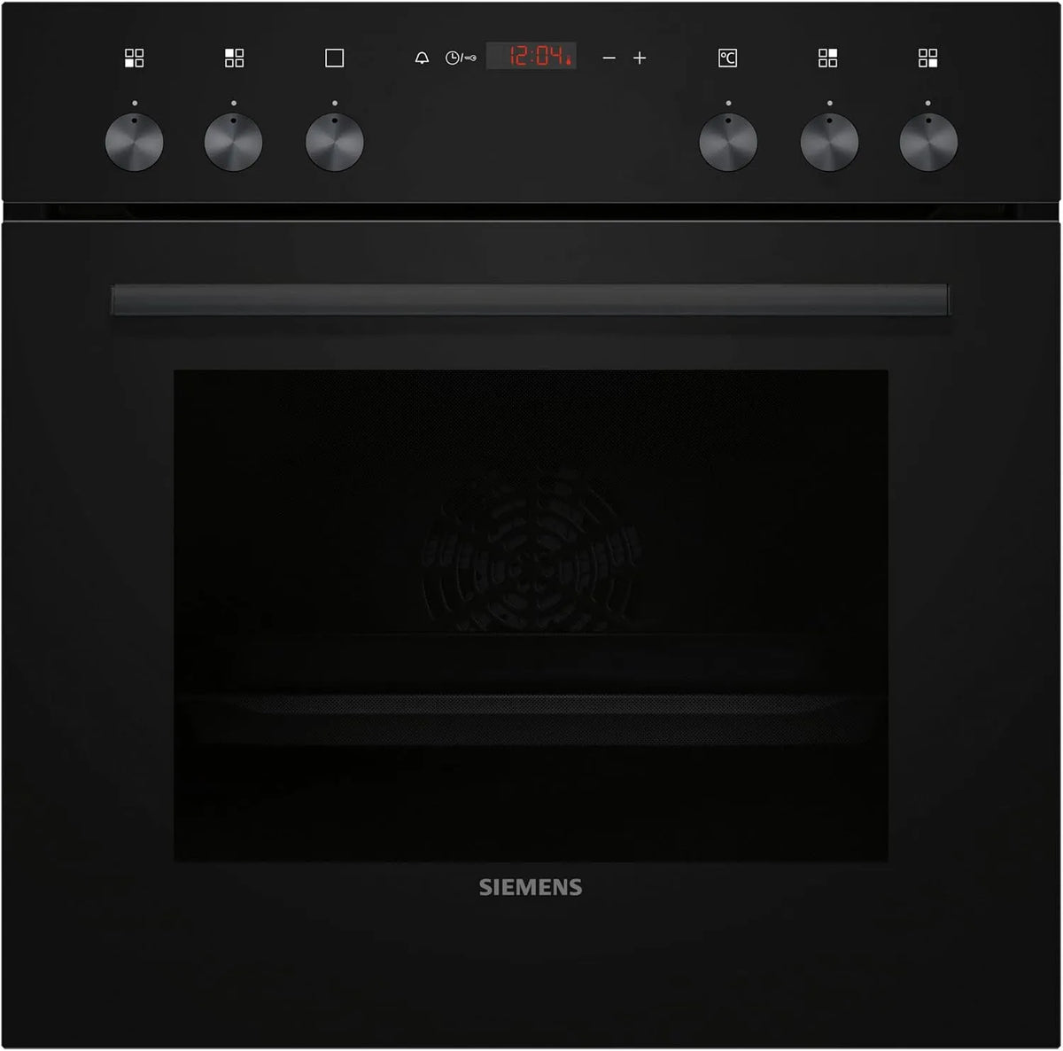 Siemens Modell, Einbau-Herd 60 x 60 cm HE013FBB1 iQ100, Fassungsvermögen 66 L, gleichmäßige Hitze auf 3 Ebenen, Schnellaufheizung, in Schwarz