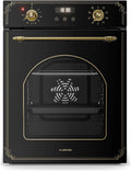 Klarstein Backofen, Fassungsvermögen 49 L, Elizabeth Slim Einbaubackofen, Dampfreinigung, Schwarzes Glas, Breite 45 cm, 9 Funktionen, Energieklasse A