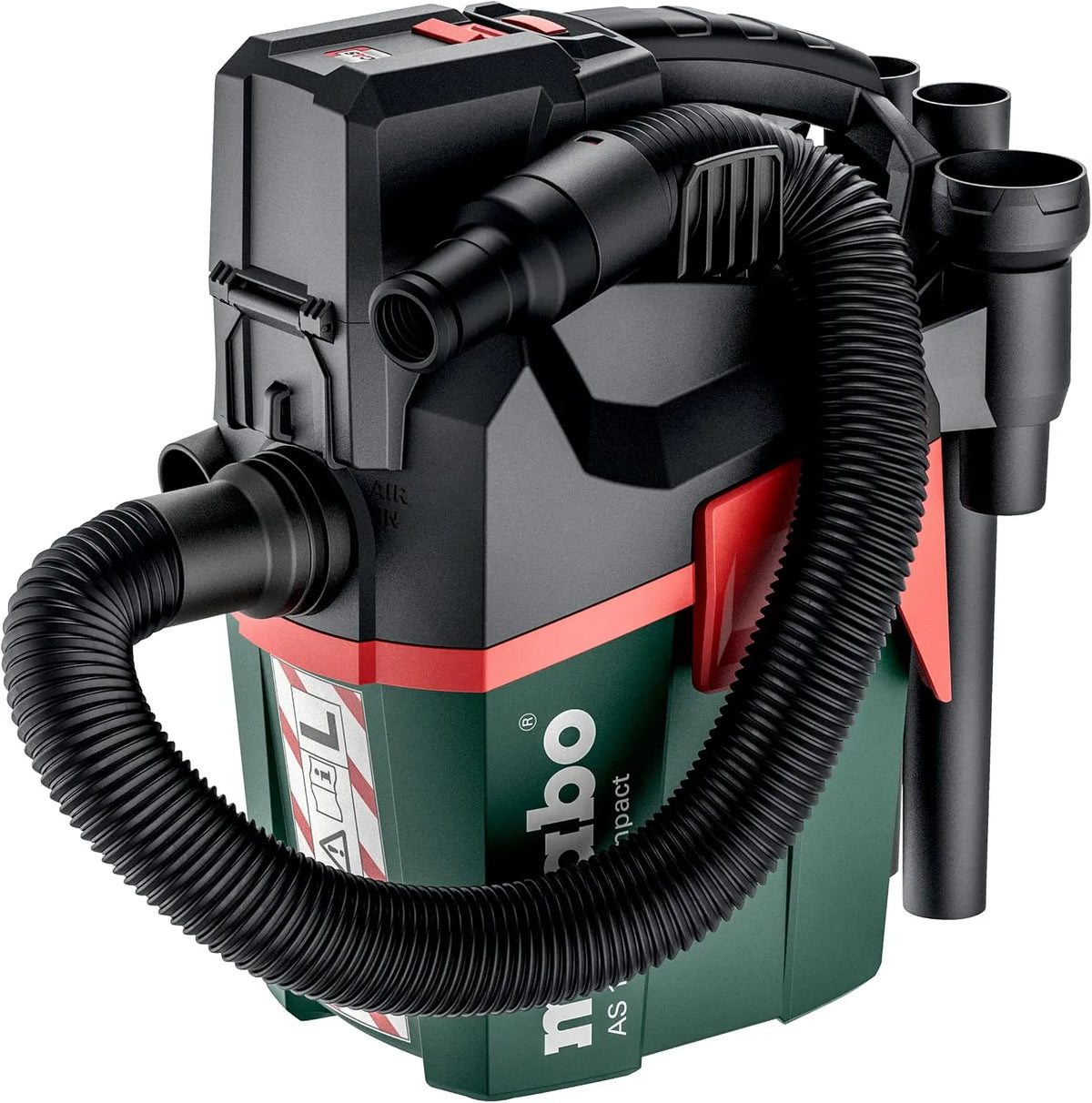 Metabo Akku-Sauger PC Compact AS 18 L 602028850, Spannung 18 V, Boost- und Eco-Modus, Sauger mit manueller Filterabreinigung