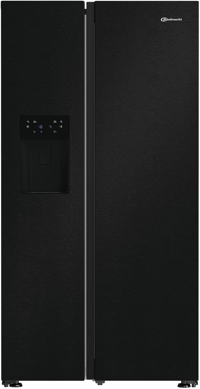 Bauknecht Kühl-Gefrierkombination D90, SBS IW BLACK Side by Side, FreshShield, Dual Cool Total NoFrost, Inverter Kompressor, ElegantFit