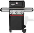 Gasgrill E-310 Weber Spirit, 51 x 46 cm Grillfläche, 3 Brenner, Snap-Jet Zündung, Robuste Räder und Warmhalterost, in Schwarz, Silber