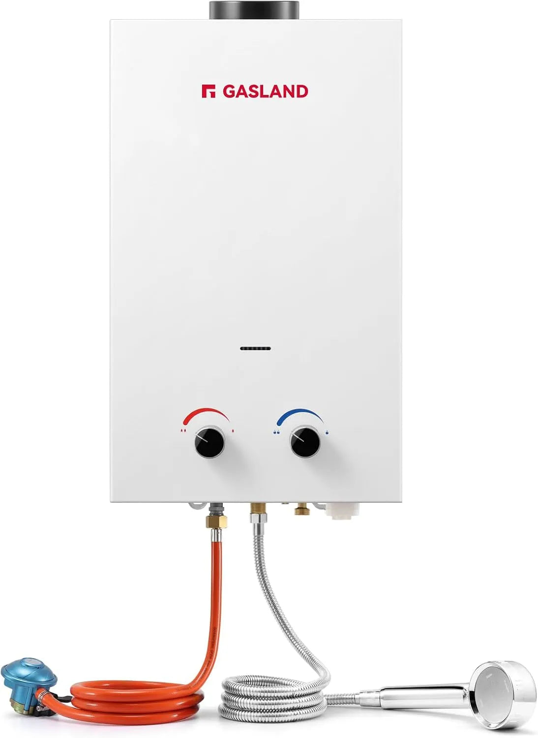 Modell 30/37mbar Tankless Gasdurchlauferhitzer BS264 GASLAND, LPG Durchlauferhitzer für Campingdusche, Gas-Wasser-Heizung Tragbarer, Waschpferd