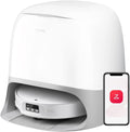 Roborock Saugroboter, 22.000Pa Saugkraft, Dual Anti-Tangle-System, Weiß, 7,98 Ultra-Slim Design, Qrevo CurvX mit Wischfunktion&anhebbarem Wischmopp