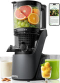 Entsafter Canoly, Fassungsvermögen 2,6 L Füllvolumen Slow Juicer mit AC-Motor, für Saft, Selbstschneid-System Kaltpresse Saftpresse, 3-in-1 Sieb