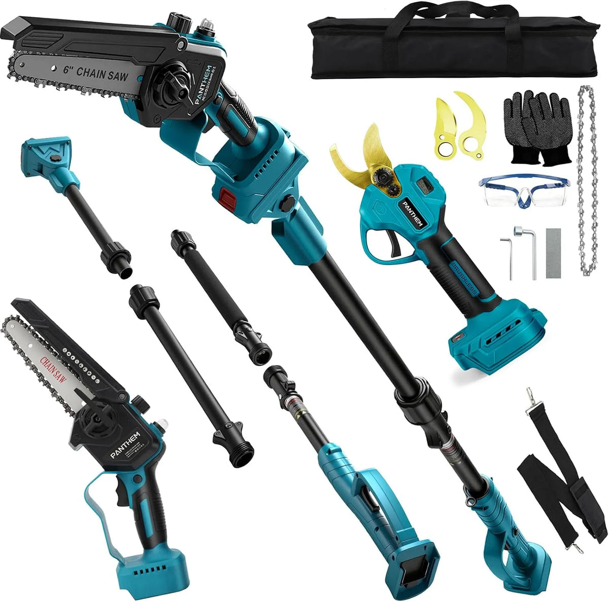 Makita Akku Hochentaster Ast Kettensäge Profi Astsäge kompatibel mit 18V, Spannung 18V, ohne Akku