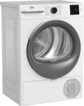 Beko Wärmepumpentrockner BM3T38210W1, 15 Betriebsprogramme, allergikergeeignet, Express, Gewicht 8 kg, Wäschetrockner, Weiß