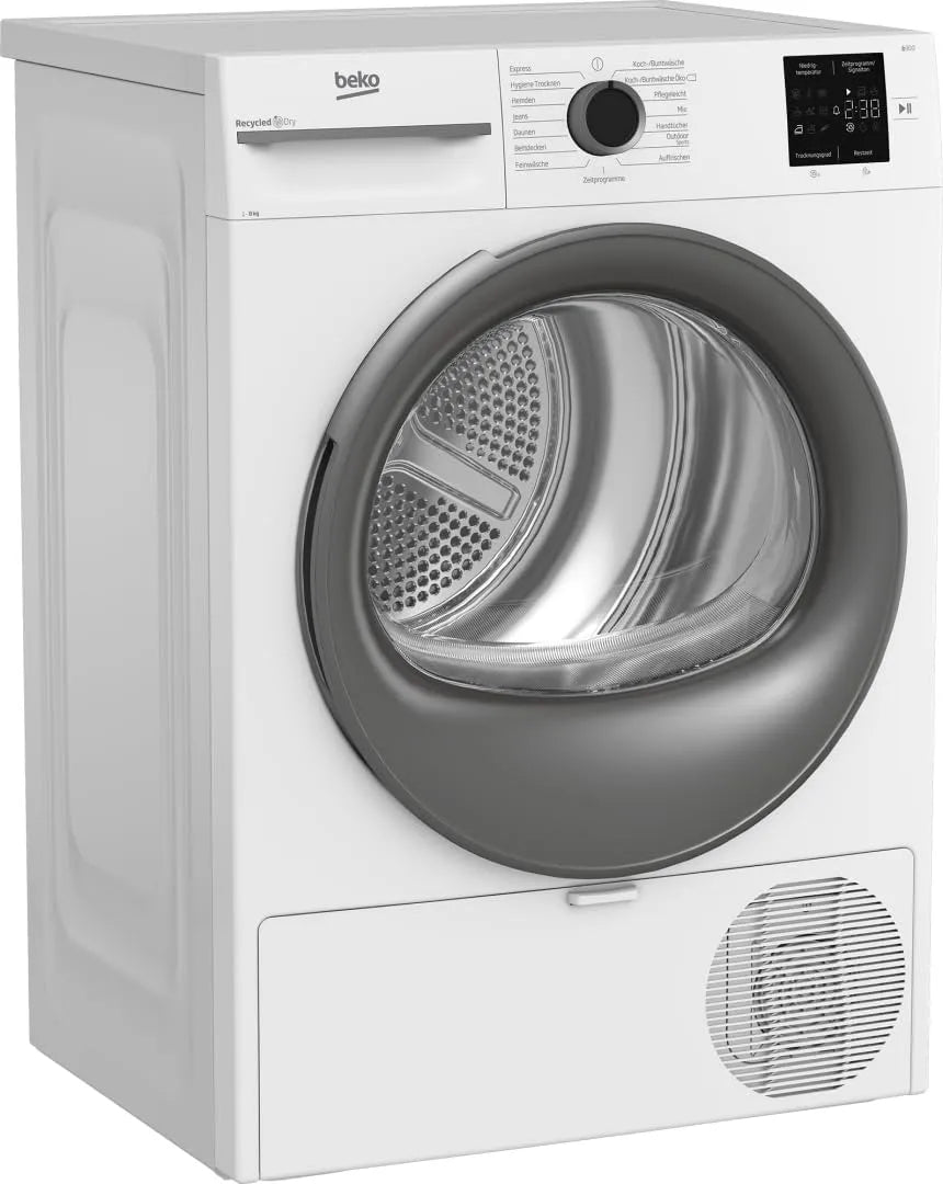 Beko Wärmepumpentrockner BM3T38210W1, 15 Betriebsprogramme, allergikergeeignet, Express, Gewicht 8 kg, Wäschetrockner, Weiß
