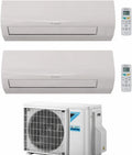 Klimaanlage 9000 Daikin Sensira, Dual Split +12000 BTU 5 kW Inverter R32 A++ Integriertes WLAN