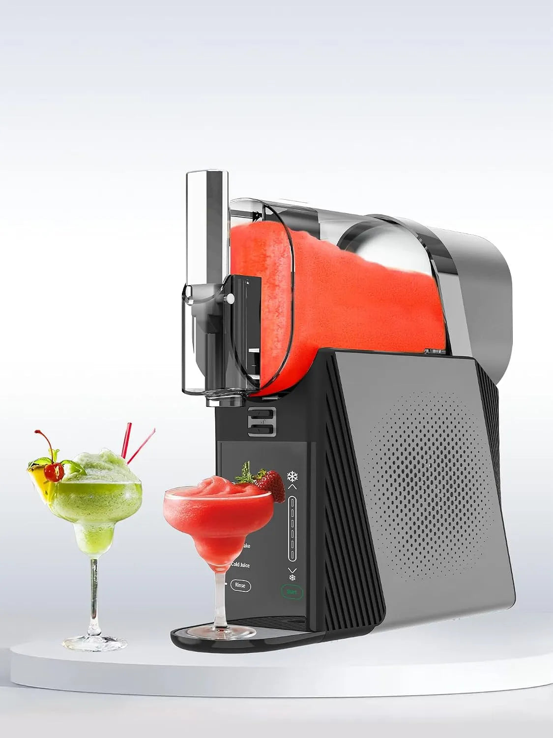 Zuhause Slushy-Maschine für, Fassungsvermögen 2,5 l Slushie-Maschine, 6 Voreinstellungen und Textursteuerung, selbstreinigend, kein Eis erforderlich