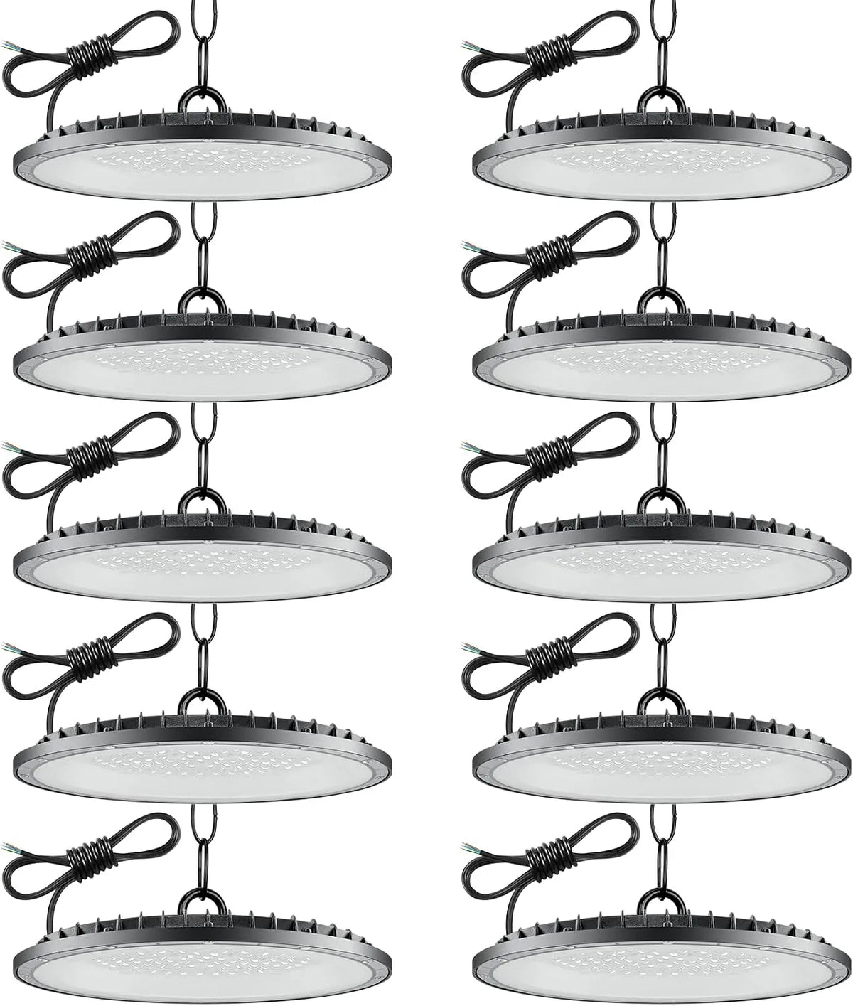 UFO LED High Bay Light Modell 10Pack 20000LM 6500K, IP65 Wasserdichte Industrielampe High Bay Licht für Fabriken, Hallenstrahler, Garage, Lagerhaus