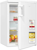 Exquisit Kühlschrank KS516-V-H-010E, 40 dB, Energieklasse E, LED-Innenbeleuchtung, Flaschenfach, weiss, Fassungsvermögen 133 l Nutzinhalt